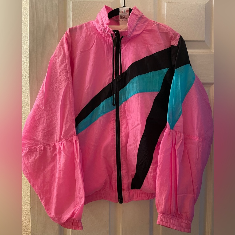 Retro windbreaker track jacket